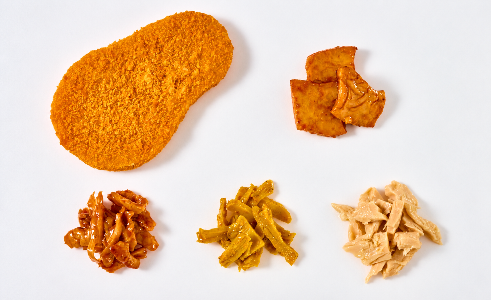The Provero family of plant-based protein formats arranged together